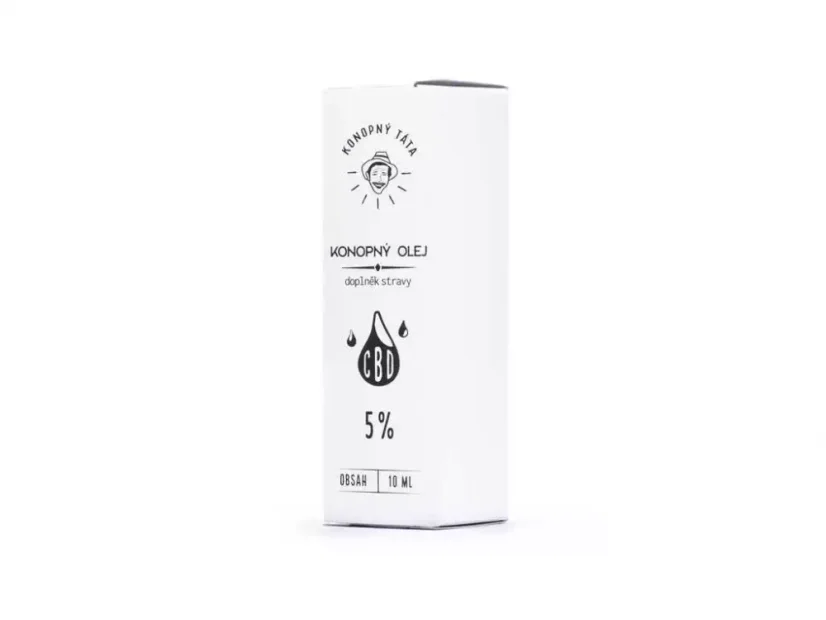 CBD Konopný olej 5%, 10 ml Konopný Táta