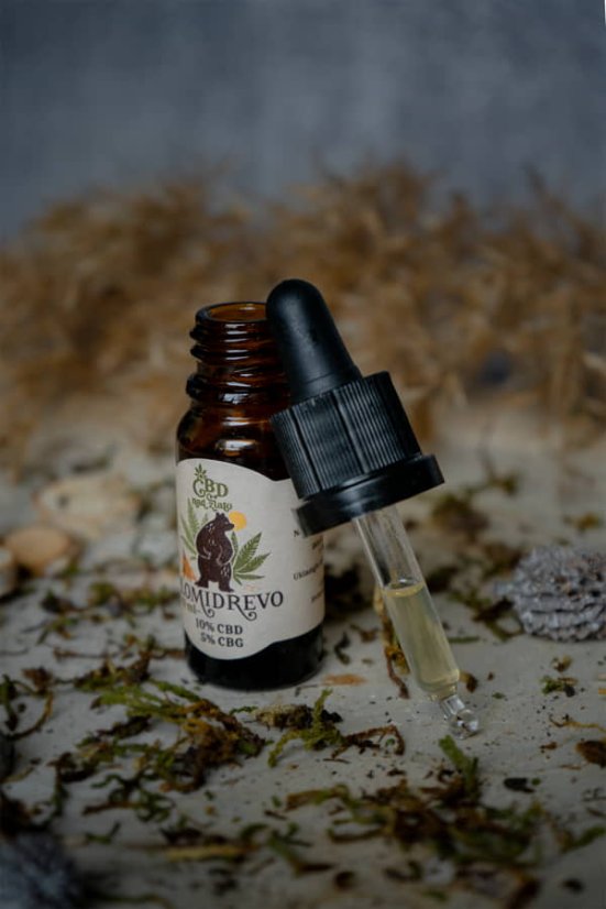 Lomidrevo 10% CBD + 5% CBG, 10 ml CBD nad zlato