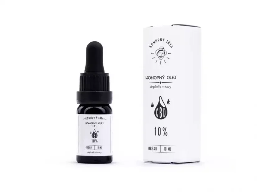 CBD Konopný olej 10%, 10 ml Konopný Táta