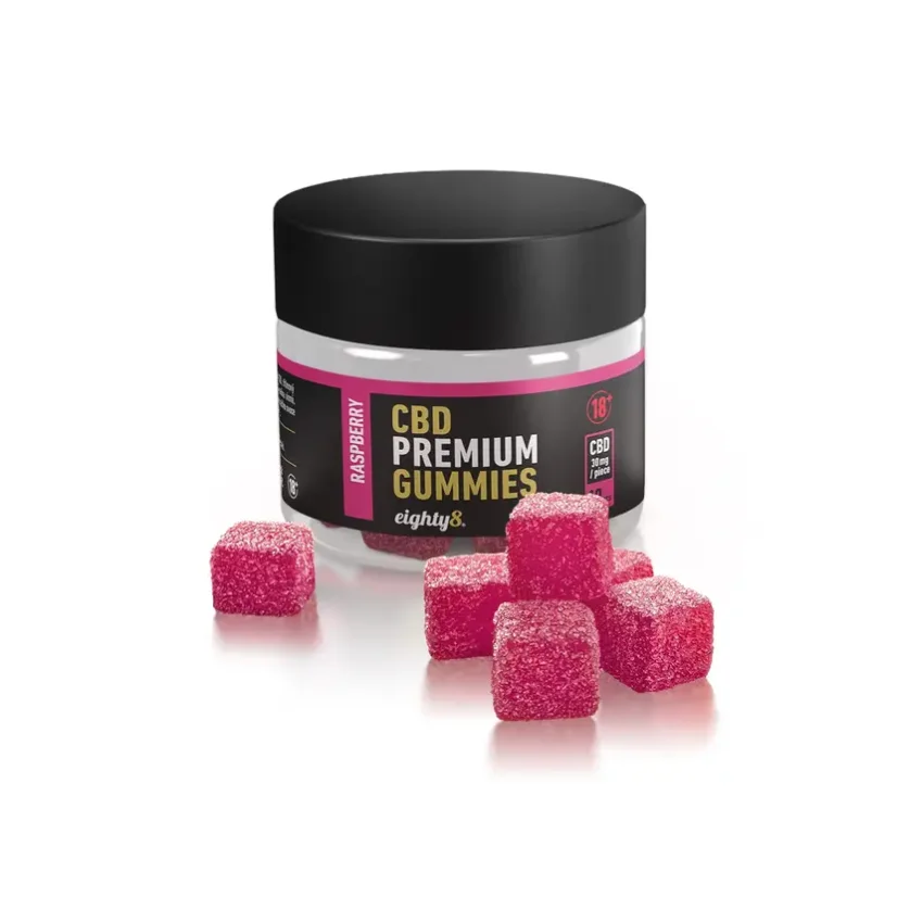 CBD Gummies malina 10 ks x 25 mg CBD, Eighty8