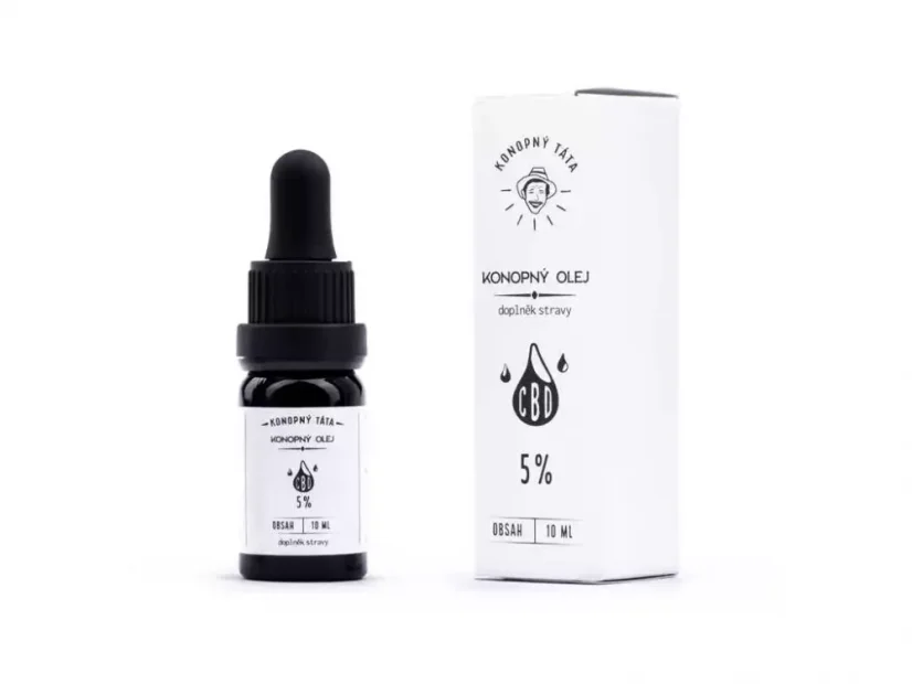 CBD Konopný olej 5%, 10 ml Konopný Táta