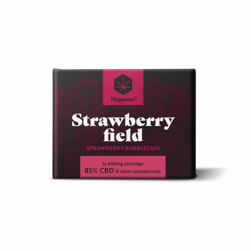 Cartridge 1 ks, 85% CBD, 600 mg Happease Strawberry field