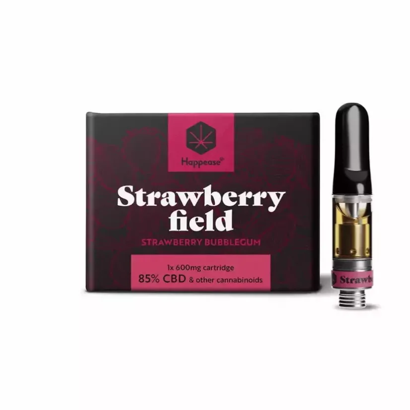 Cartridge 1 ks, 85% CBD, 600 mg Happease Strawberry field