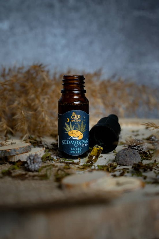 Sedmospáč 5% CBD + 10% CBG, 10 ml CBD nad zlato