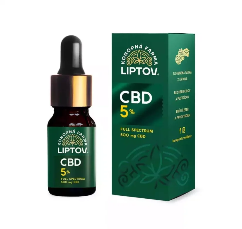 CBD olej 5%, 10 ml Konopná farma Liptov CBD olej 5%, 10 ml Konopná farma Liptov