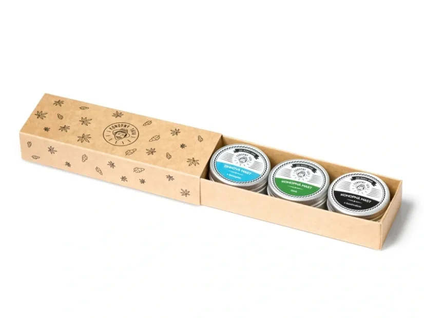 Trojbalenie konopných mastí 3 x 15 ml Konopný Táta