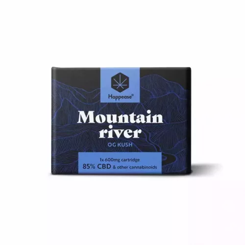 Cartidge 1 ks, 85% CBD, 600 mg Mountain river Happease