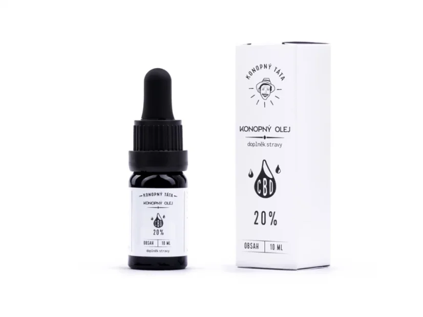 CBD Konopný olej 20%, 10 ml Konopný Táta
