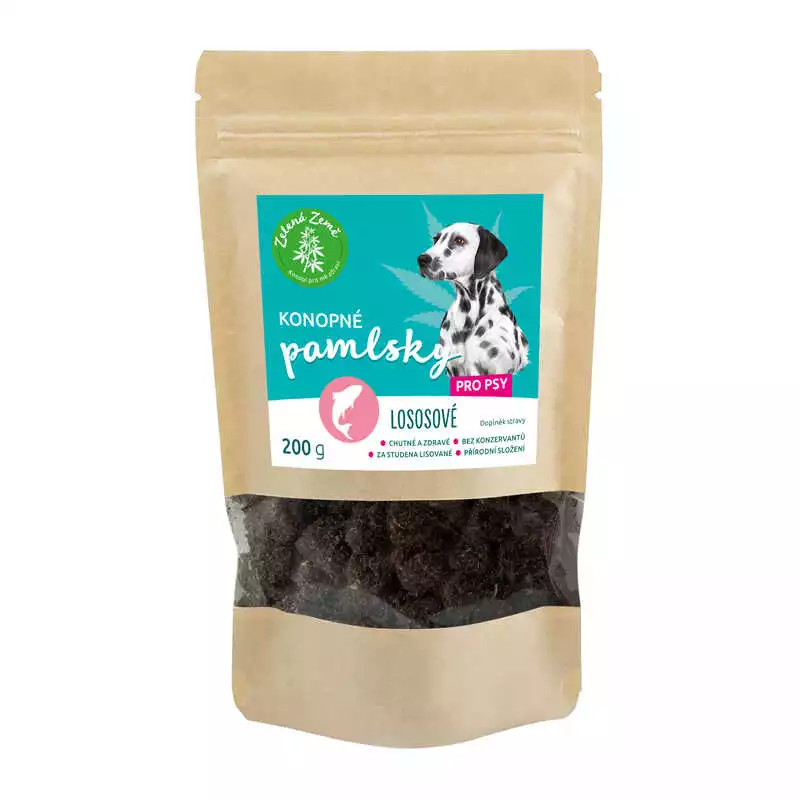 Konopné pamlsky pre psov, príchuť losos 200 g Konopné pamlsky pre psov, príchuť losos 200 g