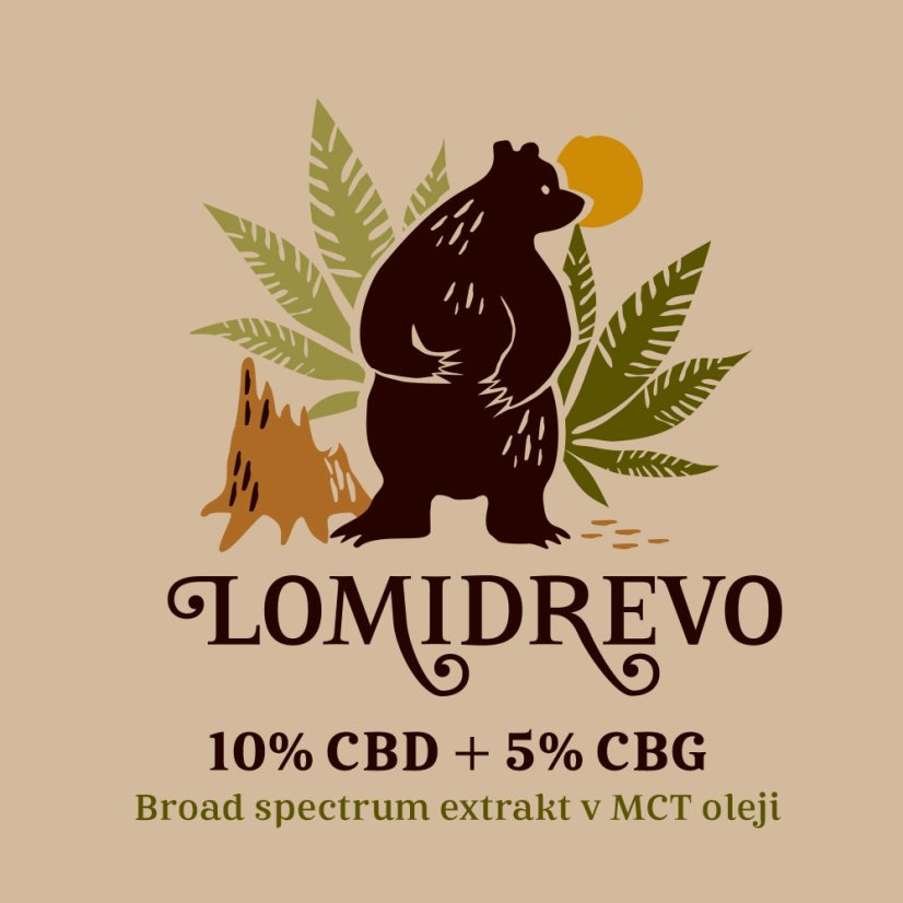 CBD nad zlato - Lomidrevo 10% CBD + 5% CBG