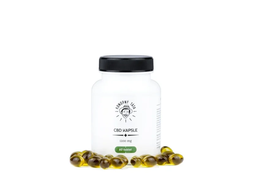 CBD kapsule 1200 mg, 60 ks Konopný táta