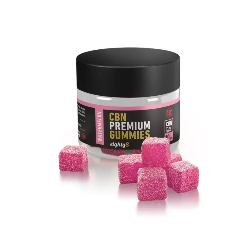 CBN Gummies vodný melón 10 ks x 25 mg CBN, Eighty8 CBN Gummies vodný melón 10 ks x 25 mg CBN, Eighty8
