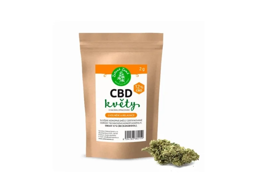 CBD kvety 12%, 2 g Zelená Země
