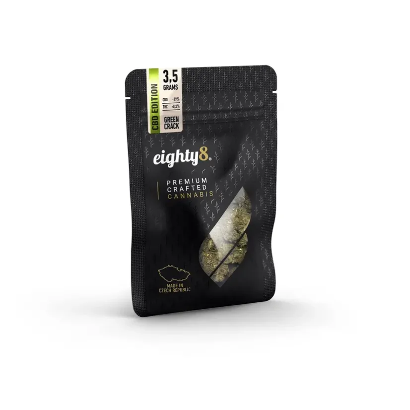 CBD kvety Green Crack 19%, Eighty8
