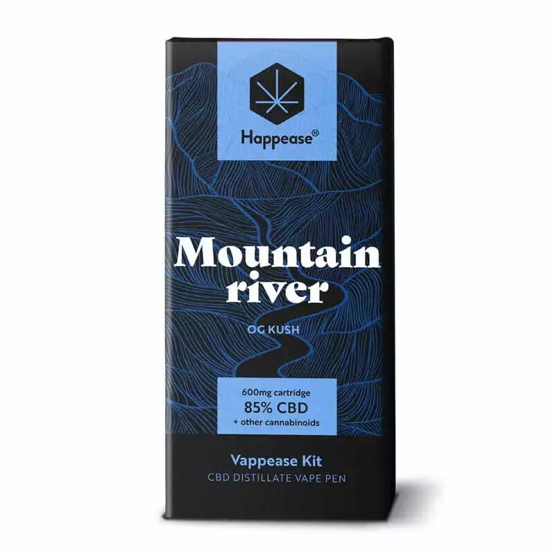 Vapovacia sada Classic 85% CBD, 600 mg Mountain river Happease