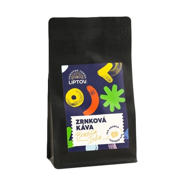 Zrnková káva Brazília India 250 g Konopná farma Liptov Zrnková káva Brazília India 250 g Konopná farma Liptov