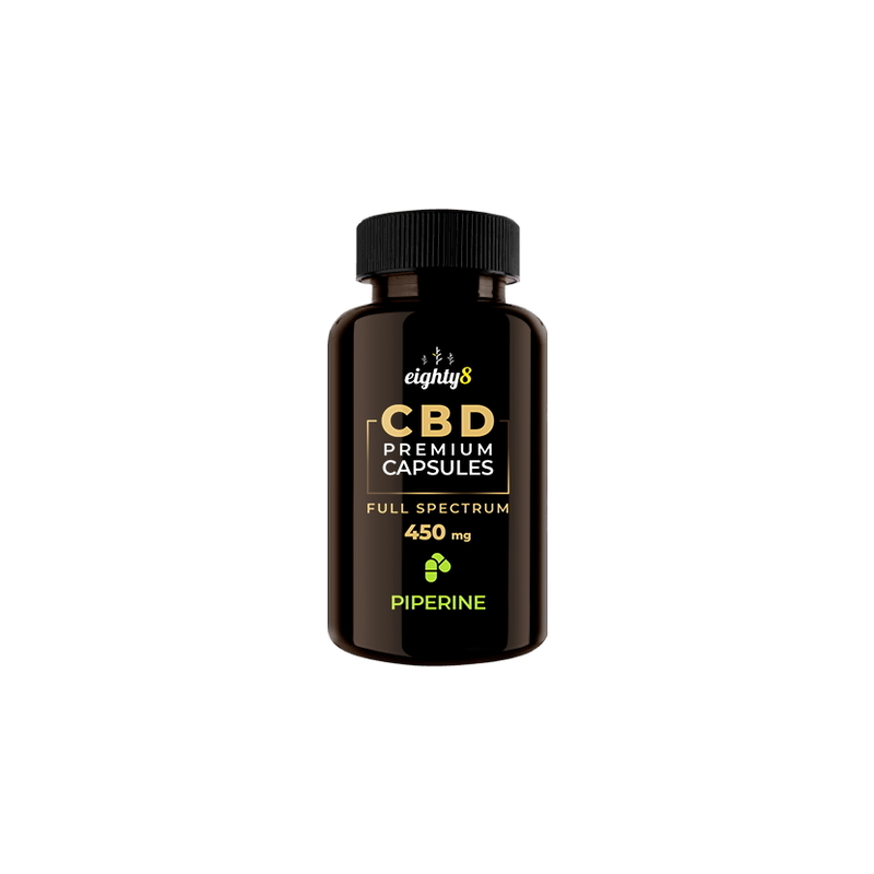 CBD & Piperine kapsule 450 mg CBD Eighty8