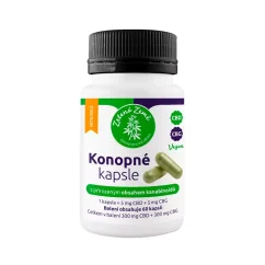 CBD + CBG konopné kapsule, 60 ks Zelená Země CBD + CBG konopné kapsule, 60 ks Zelená Země