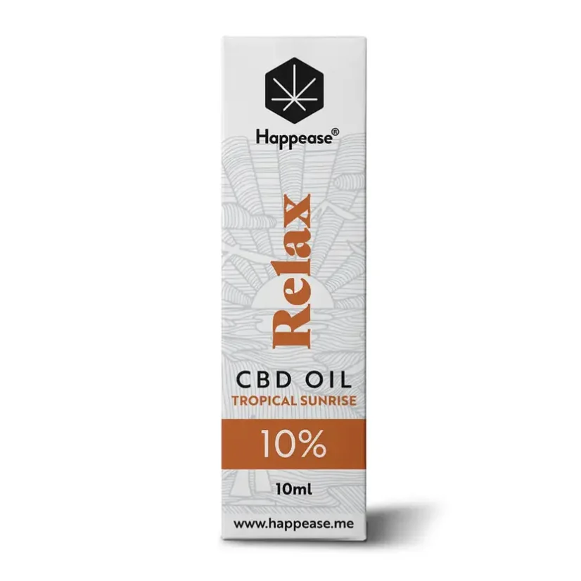 CBD olej Relax 10 ml Tropical sunrise Happease