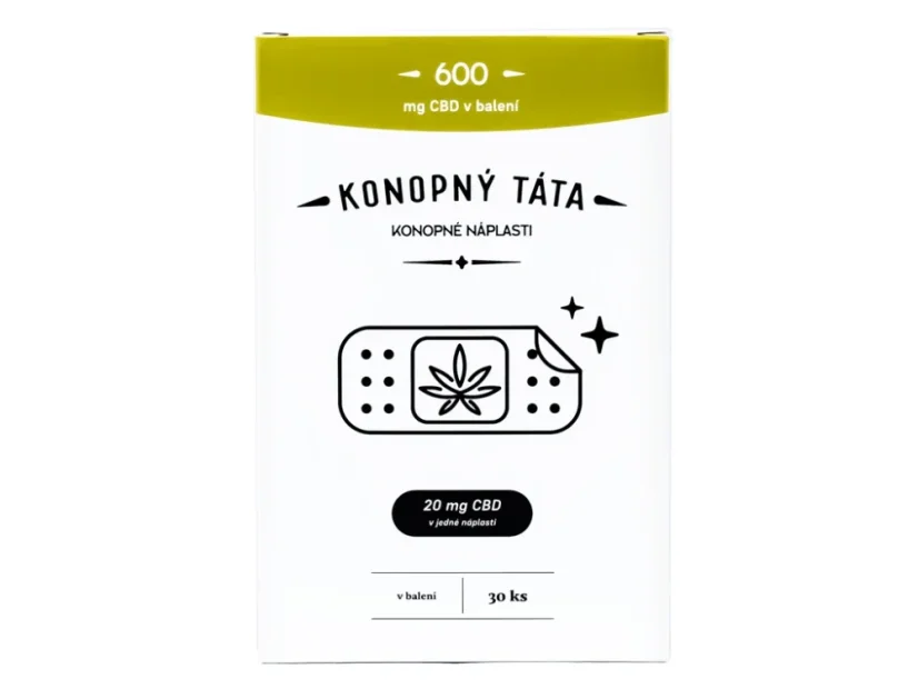 CBD náplasti 30 ks x 20 mg CBD Konopný Táta