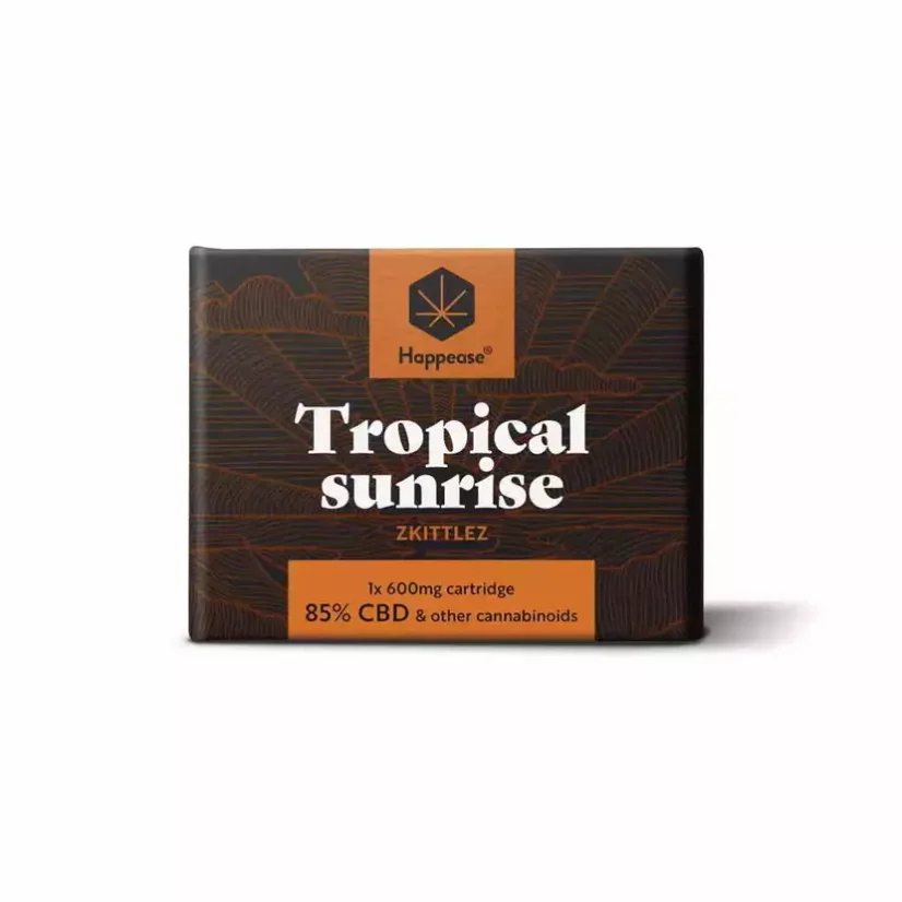 Cartridge 1 ks, 85% CBD, 600 mg Tropical sunrise Happease