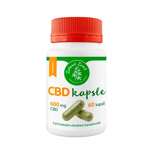 CBD kapsule 600 mg CBD, 60 ks Zelená Země